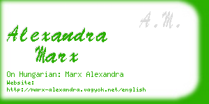 alexandra marx business card